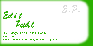 edit puhl business card